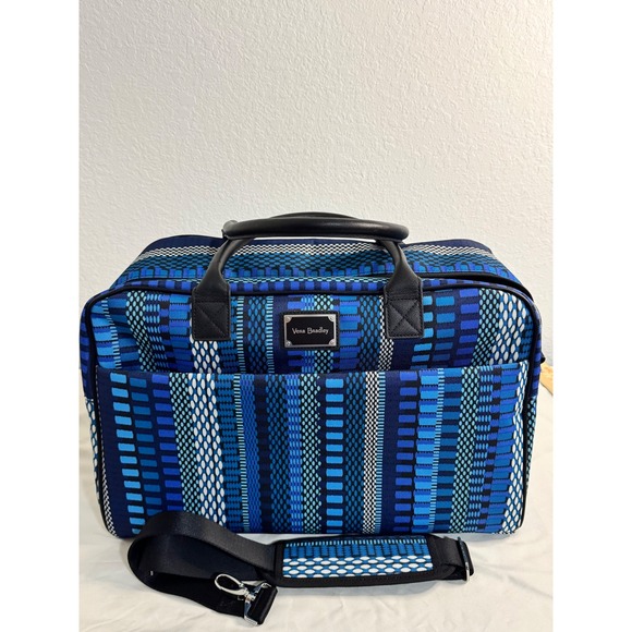 Vera Bradley Handbags - Vera Bradley Large Travel Bag Weekender Luggage Blue Pattern